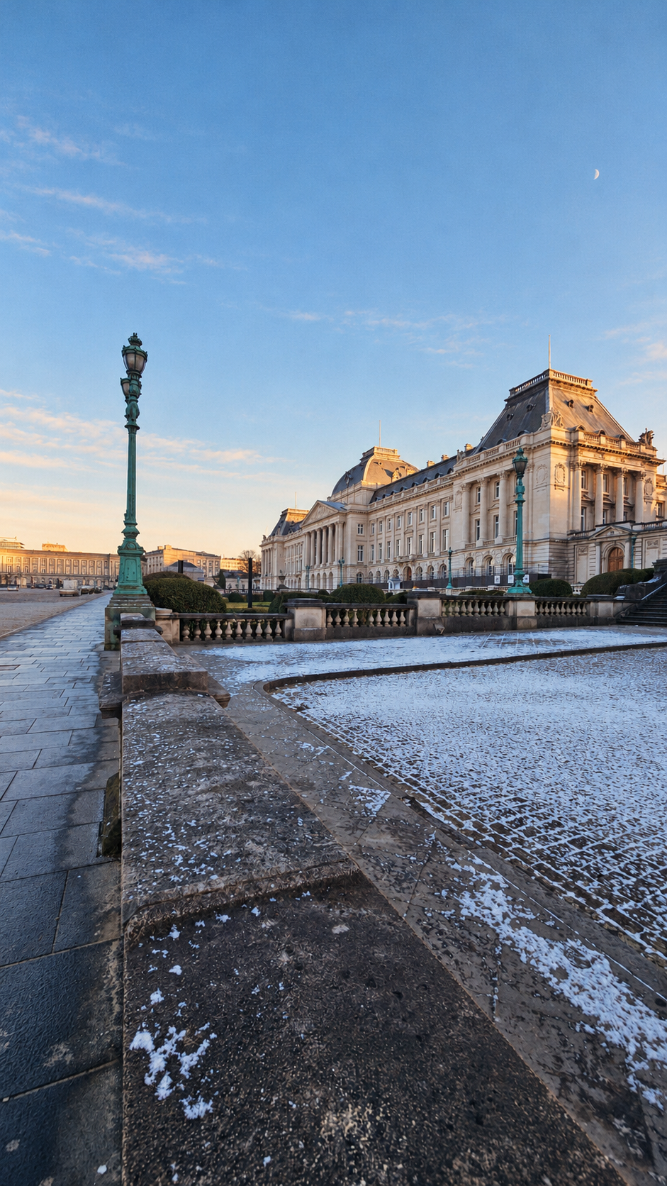 Palais royal de Bruxelles en hiver